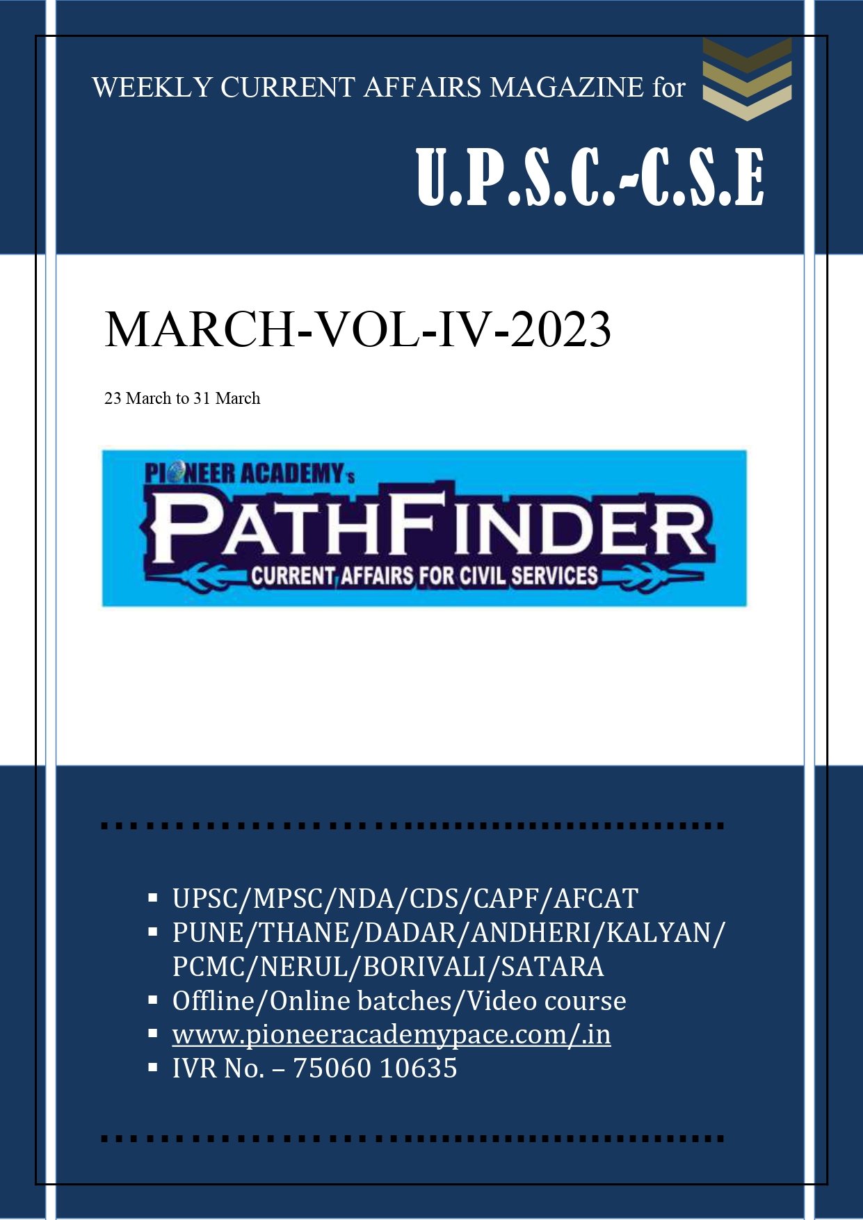MARCH- VOL IV- 2023
